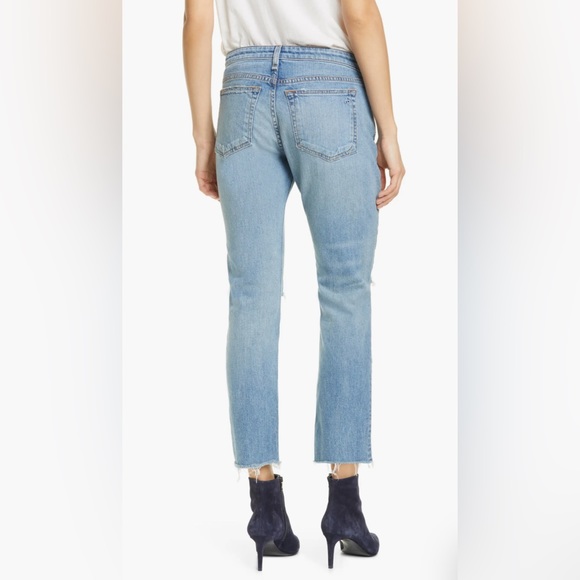 RAG & BONE Dre Slim Boyfriend Distressed Light Blue Jeans | 25, 26, 27 - Picture 3 of 6